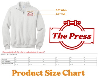 Custom Greek letter Quarter Zip- Request any greek or any letter