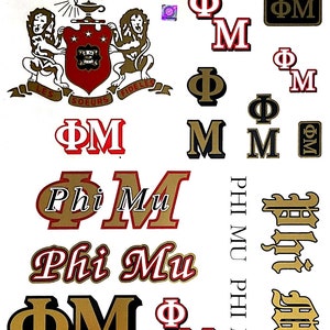 Phi Mu MultiCal Sticker