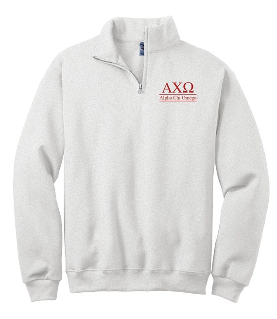 Alpha Chi Omega Custom Greek Quarter Zip