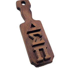 Delta Sigma Pi Wooden Keychain