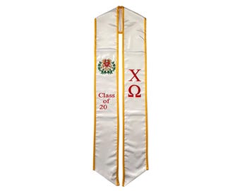 Chi Omega Abschlussfeier Schärpe Stola