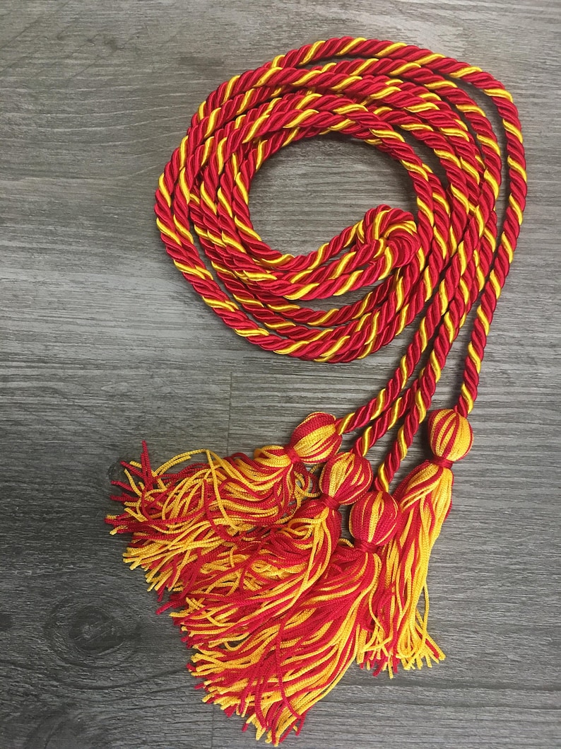 Graduation Cord / Honor Cords Intertwined Red and Gold Etsy