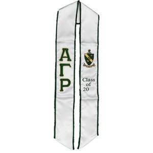 Alpha Gamma Rho Graduation Stole Sash