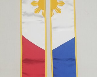 Philippinen Flaggen Stola / philippinische Flaggen Stola / Abschlussschärpe