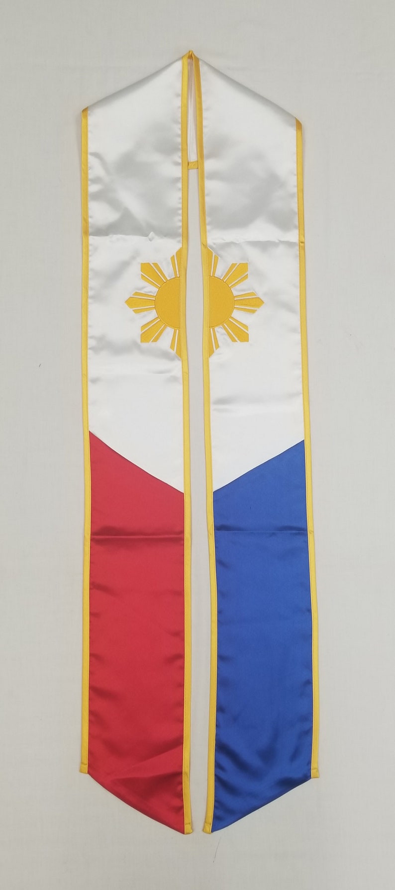 Philippines Flag Stole / Filipino Flag Graduation Sash 