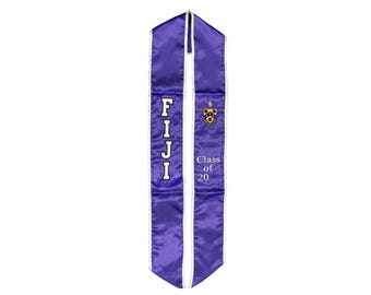 Phi Gamma Delta FIJI  Graduation Sash Stole