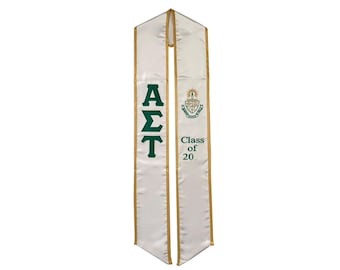 Alpha Sigma Tau Graduation Stole Sash