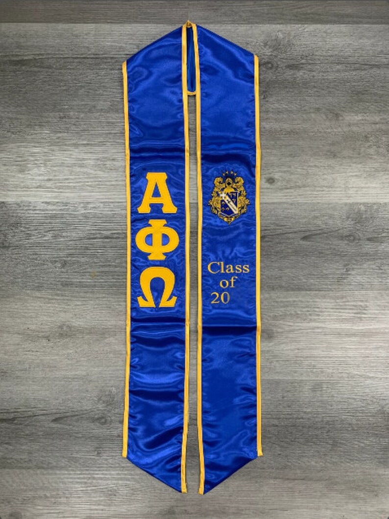 Alpha Phi Omega Class of 20XX Graduation Stole (Blue) - dral.regionlima.gob. pe