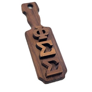 Phi Sigma Sigma Wooden Keychain