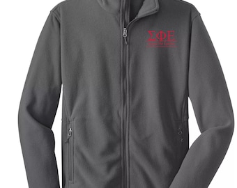 Sigma Phi Epsilon-fleecejas | Op maat geborduurde volledige ritssluiting