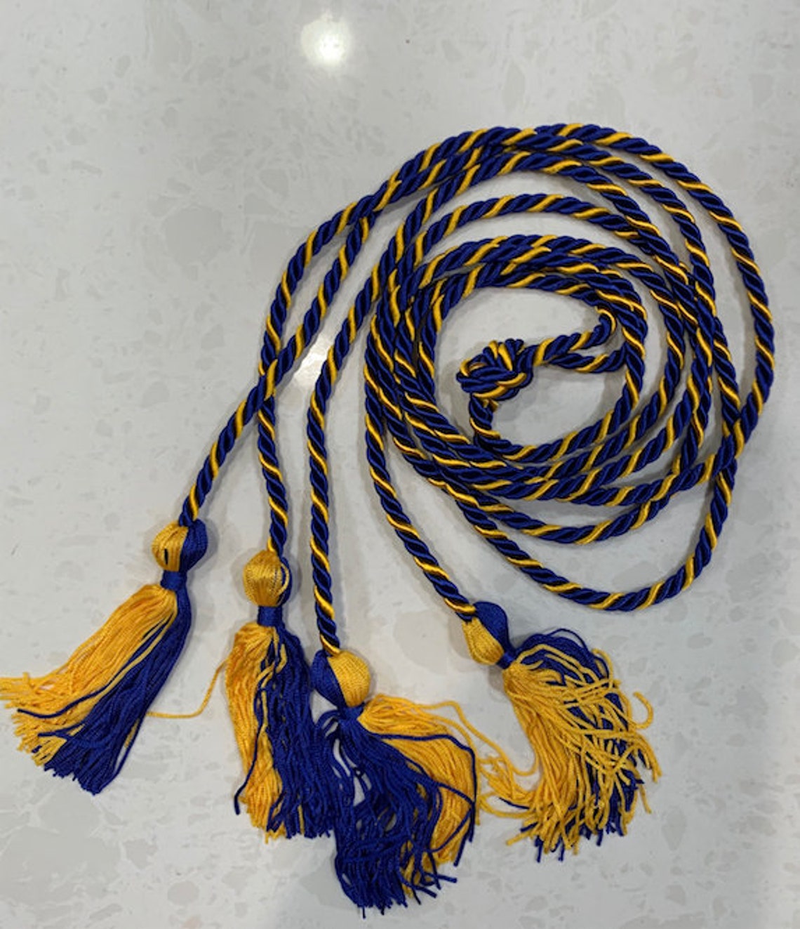 Graduation Cord / Honor Cords Intertwined Royal Blue and Gold Etsy