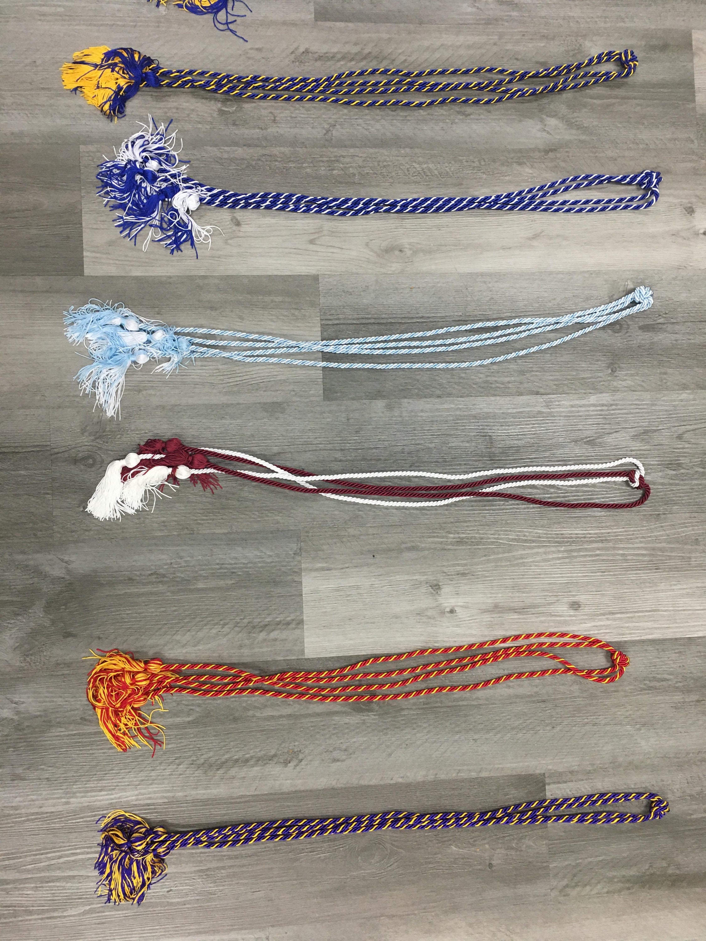 Red/White/Royal Blue Intertwined Honor Cords