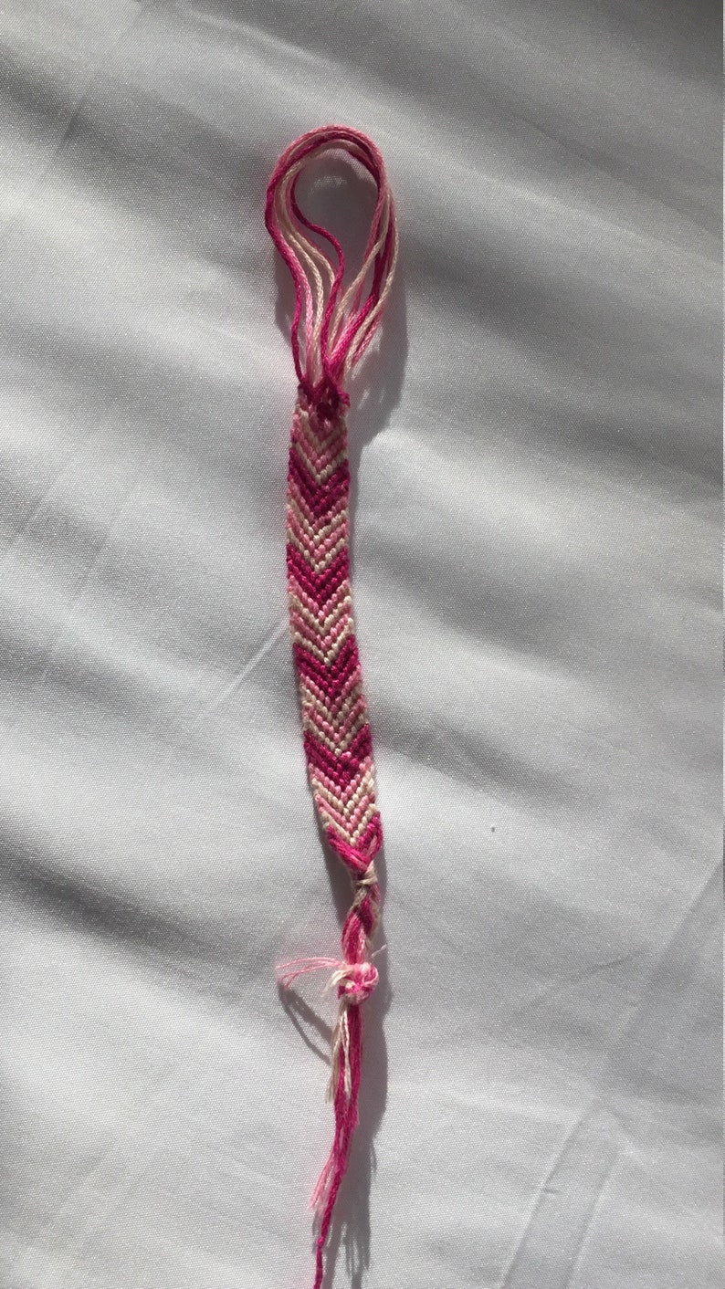 Hot Pink Friendship Bracelet Chevron