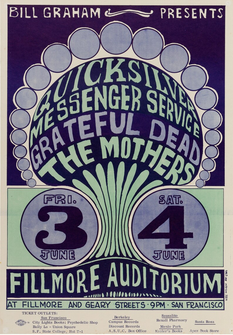 Home Garden Concert Poster 13th Floor Elevators 1966 Quick