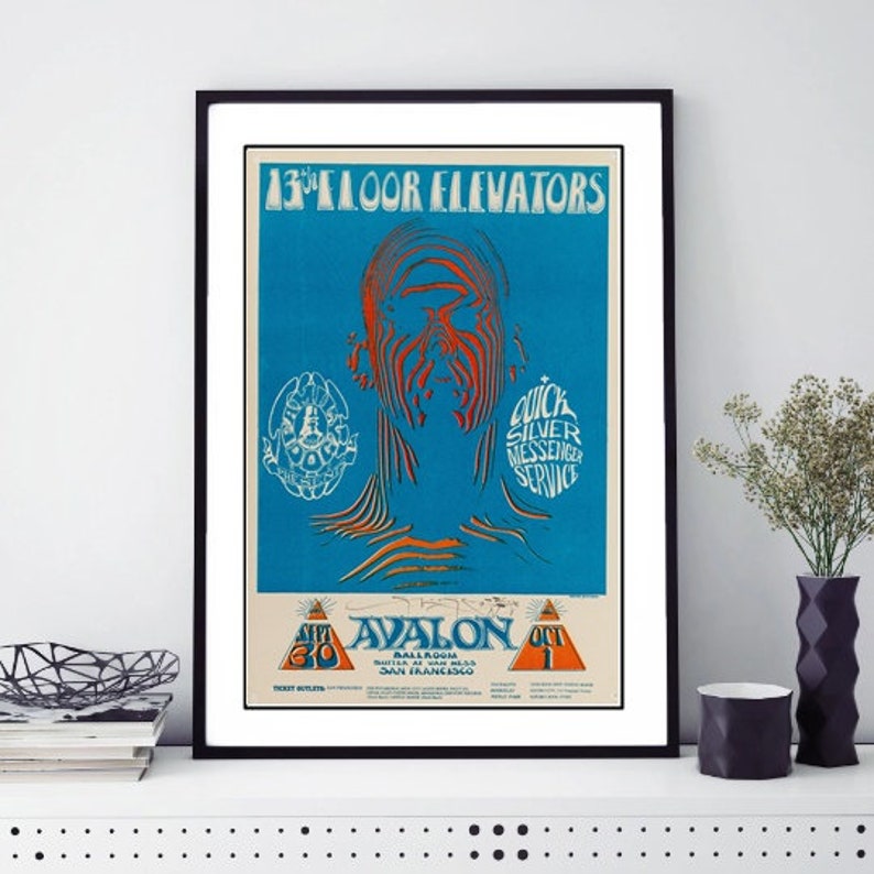13th Floor Elevators Poster Quick Silver Messenger Service Etsy