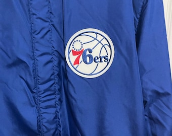 Philadelphia 76ers Starter Jacket, Vintage 90s NBA Zip up Size XL