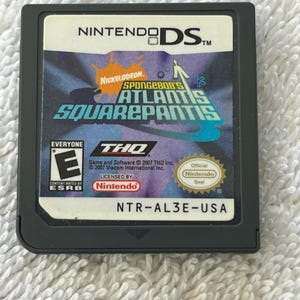 Nintendo DS: SpongeBob Atlantis Squarepants Video Game Cartridge Only, 2007,