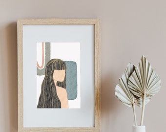 Art Print | Original Artwork | Wall Art | Digital Illustration | Women | Profile | Portrait