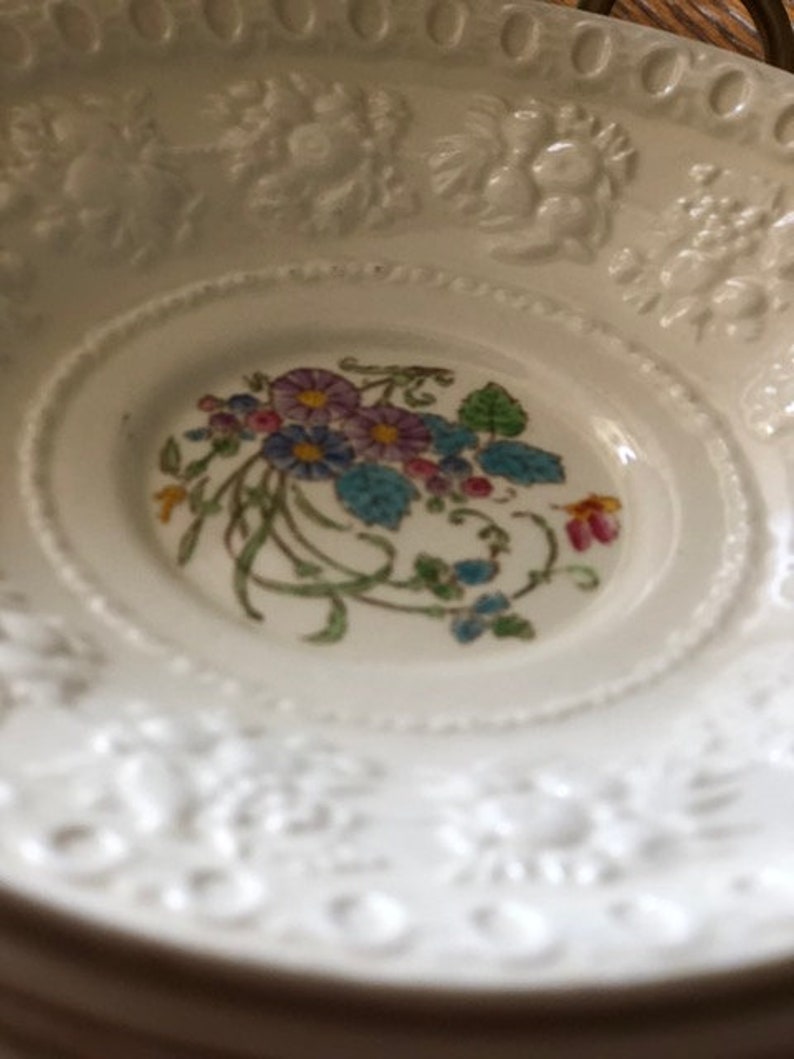 Vintage Hand Painted Wedgwood Wellesley saucers set of 5