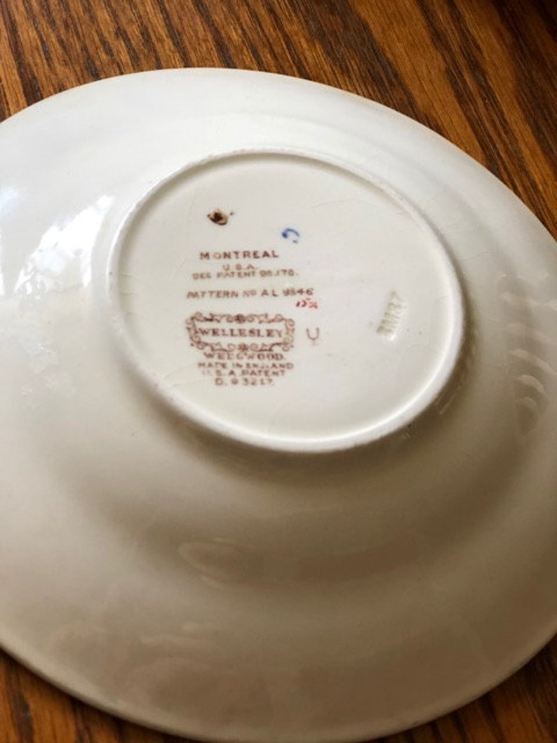 Vintage Hand Painted Wedgwood Wellesley saucers set of 5