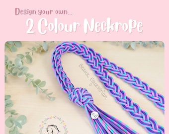 Handmade 2 Colour Custom Neckrope Neck Rope Equestrian Neck Strap Tackless Horse Riding Liberty Cordeo