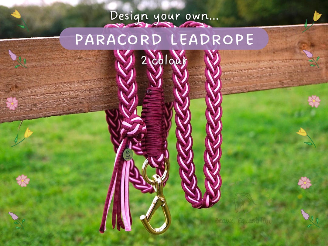 Custom Paracord Leadrope - 2 Colour - Braided Horse Lead Rope ...