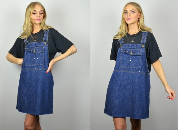 dark denim dungarees