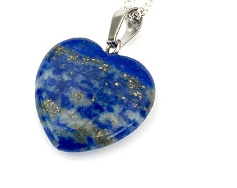 Pendant For Gifts Big Stone - Sterling Silver Pendant -Handmade Pendant- Wired Wrapped Pendant 5 Lapis Lazuli Pendant- Healing Pendant