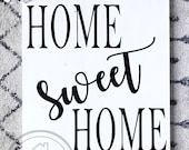 Home Sweet Home Sign, Farmhouse Sign, Wooden Sign, Farmhouse Decor, White Farmhouse Sign, Home Sweet Home, Housewarming Gift, Wedding Gift,