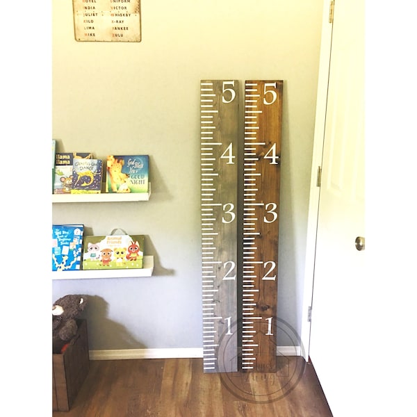 Large Wood Ruler, Wooden Growth Chart, Nursery and Bedroom Decor, Kid’s Growth Tracker, Children’s Growth Record, Height Tracker