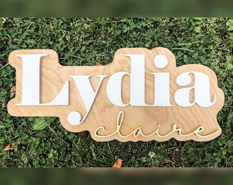 Custom 3D Bubble Letter Name Sign, Nursery Decor