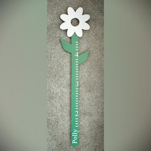 Flower Growth Chart for Kids - Boho Floral Height Ruler for Girls Room or Nursery Wall Decor