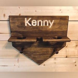 Baseball Shelf, Custom Baseball Shelf, Softball Shelf, Custom Softball Shelf, Glove and Baseball Bat Holder