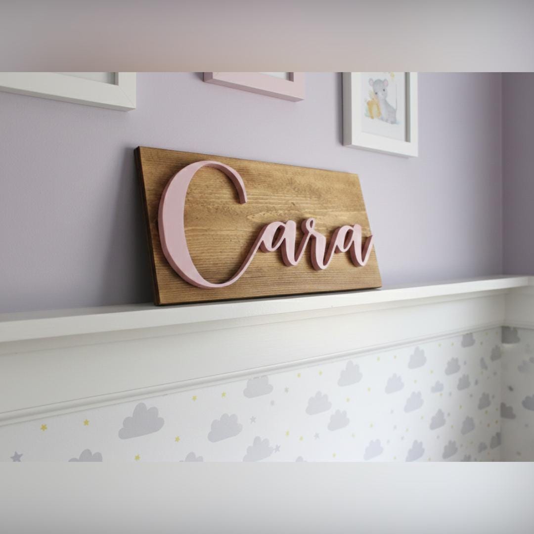 Custom Wooden Name Sign, Nursery Decor, Baby Shower Gift - Etsy