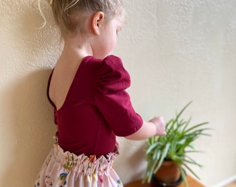 girls leotard boho pants spring bodysuit boho style pants and shirt set flutter sleeve floral eucalyptus Summer pants