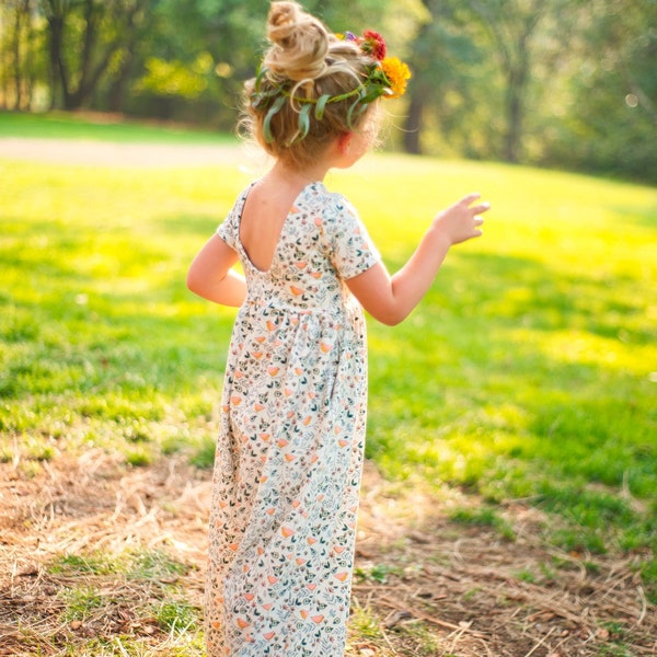 Combinaison de printemps | Fille de fleur | Pâques | Oiseaux | Combinaison filles | Fleuri | Barboteuse | Ballerine | Combinaison pour tout-petits