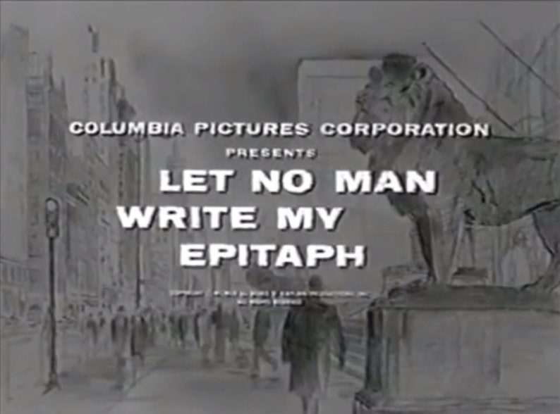 Let no man write my epitaph 1960 burl ives dvd r etsy