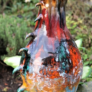 Handmade Spiked Ceramic Pot, Crustaceancore, Gothic Decor