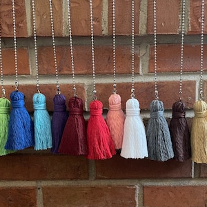 Tassel Ceiling Fan/ Light Pull, Smooth Finish each with 8&quot; of ball chain and connector. Custom length available