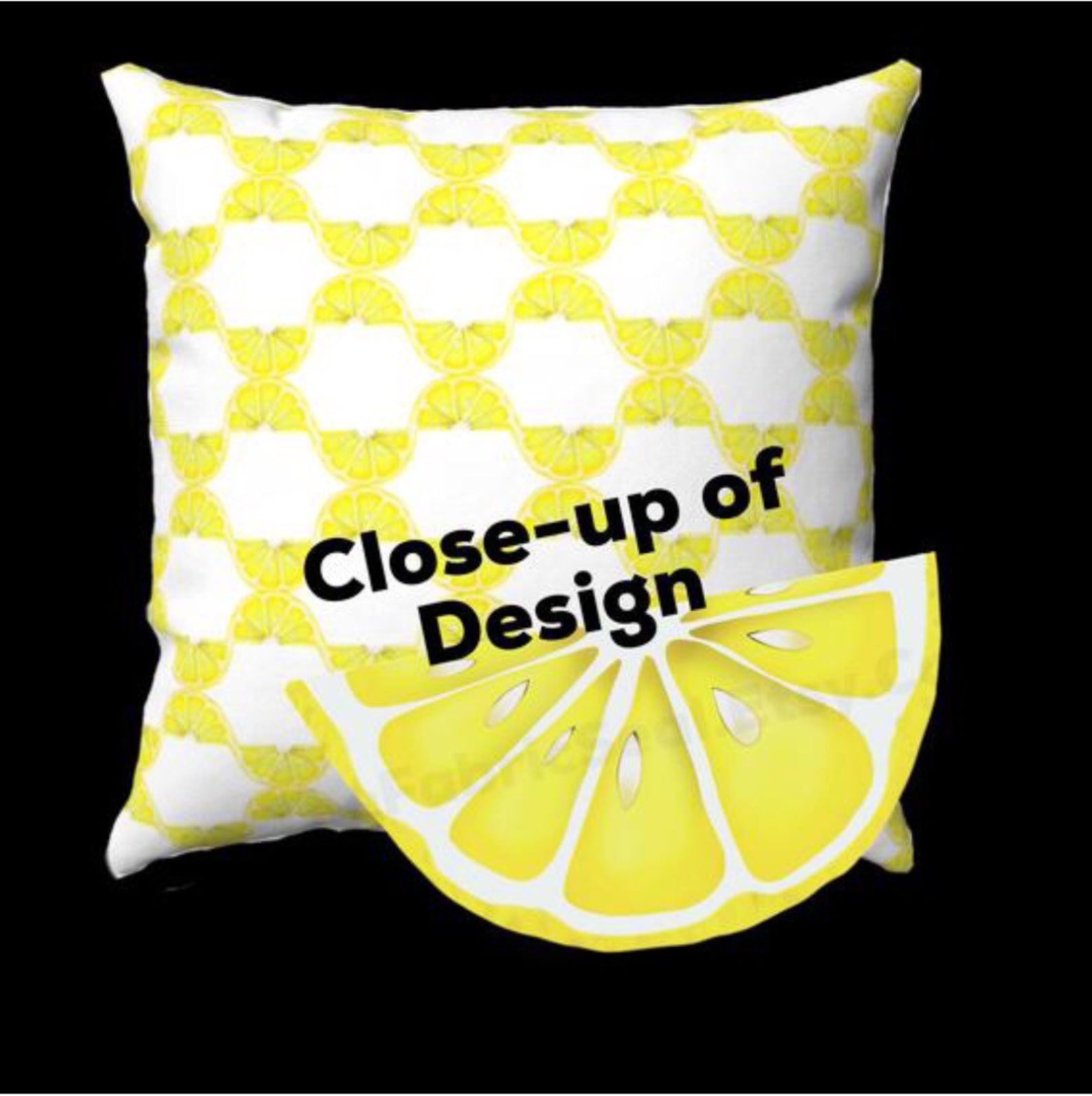 Lemon Pillow Citrus Slices Custom Printed Fabric Pillows Etsy