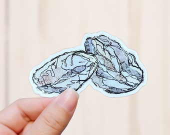 Oyster Collage Sticker, Vinyl Decal, Vinyl Sticker