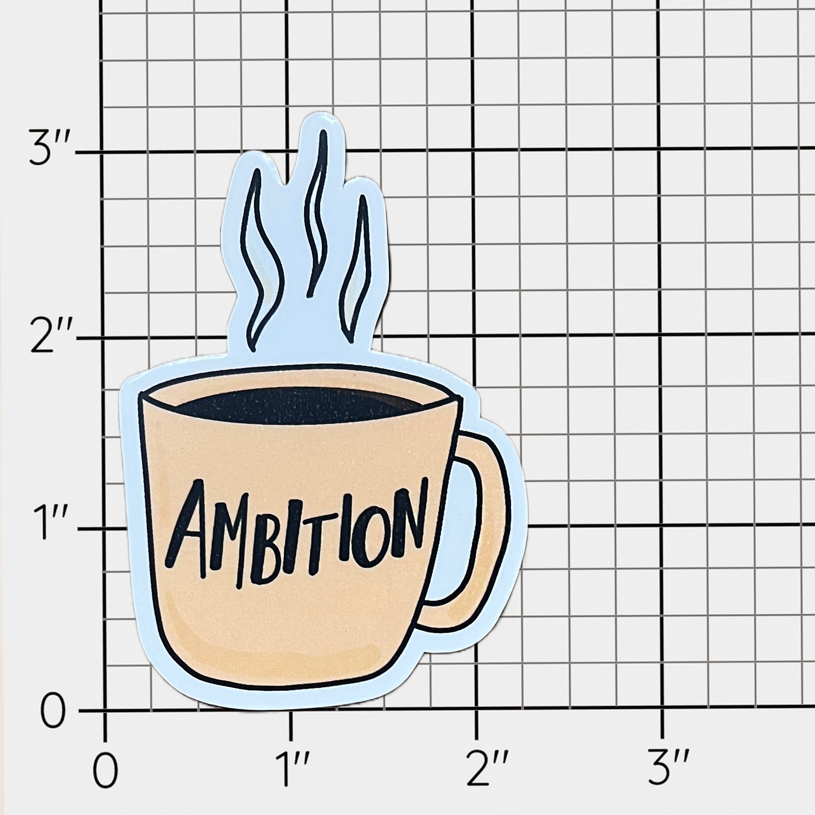 Ambition Sticker Cup of Ambition Sticker, Vinyl Decal, Vinyl Sticker - Etsy
