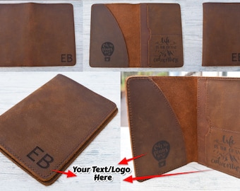 Leather Passport Wallet, Distressed Leather Travel Wallet, Passport Holder, Passport cover, Personalized gift for him, Christmas Gift