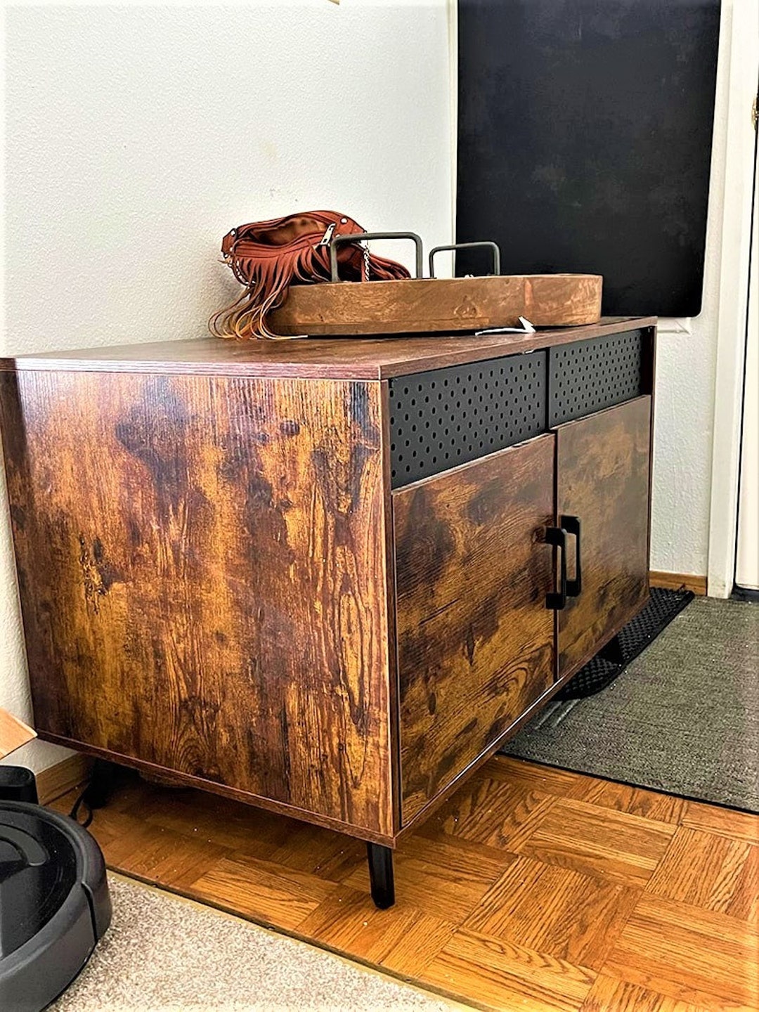 Side End Table Cat Litter Box Multifunctional Cat House and Etsy