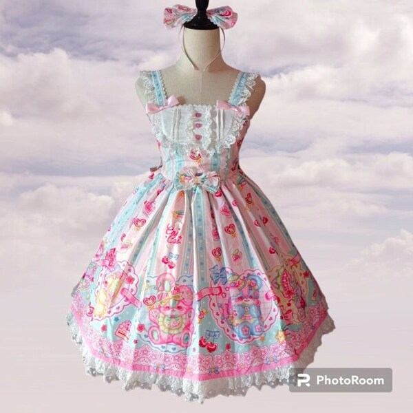 Fuwaya Moe journal rose bleu JSK KC ensemble kawaii lolita mode mignon doux pastel robe harajuku