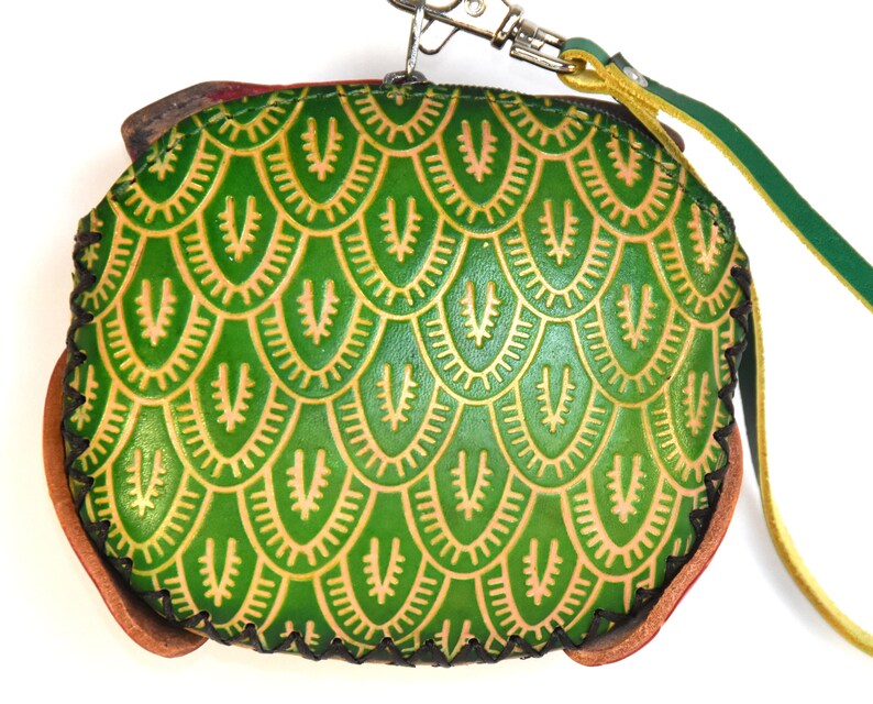 NEW Genuine Leather Owl Wristlet Animal Coin PurseWallet