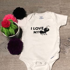 I love my aunt onesie, funny baby onesie, baby shower, baby gift image 2