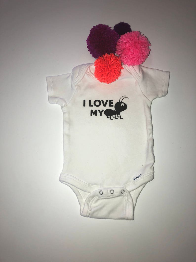 I love my aunt onesie, funny baby onesie, baby shower, baby gift image 5