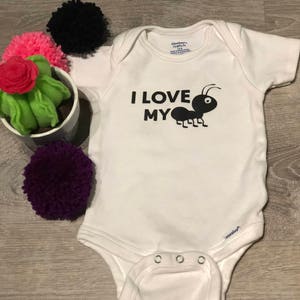 I love my aunt onesie, funny baby onesie, baby shower, baby gift image 4