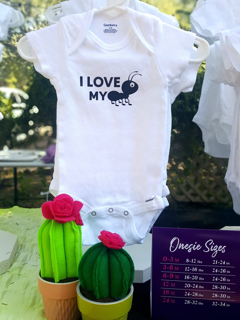 I love my aunt onesie, funny baby onesie, baby shower, baby gift image 1